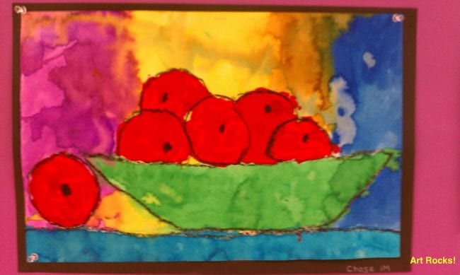 Cezanne style apple art project