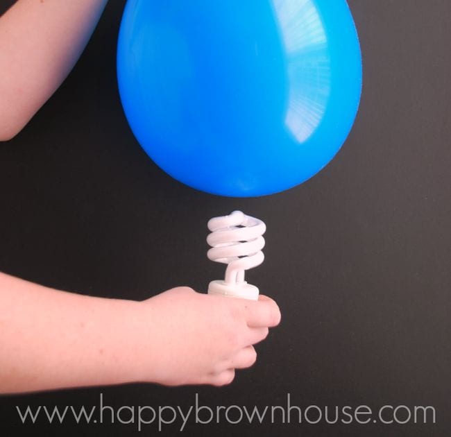 Lightbulb Happy Brown House- balloon experiments