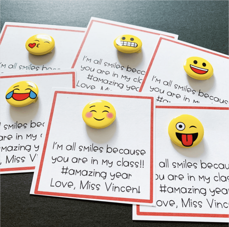 Emoji pin student gift