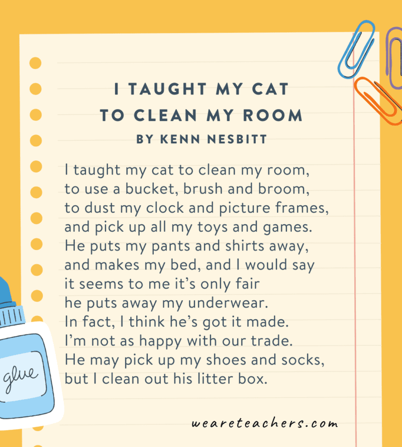 I Taught My Cat to Clean My Room by Kenn Nesbitt 