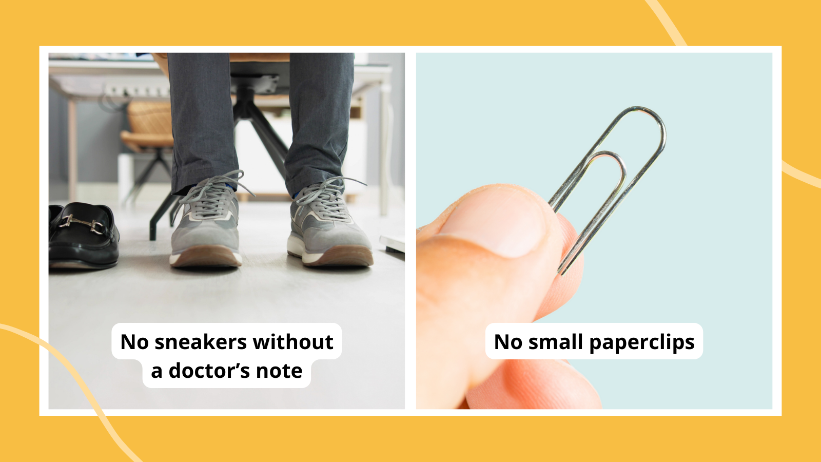 Paired photos showing principals' pet peeves