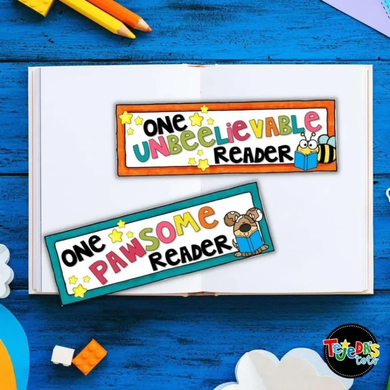 Colorful student bookmarks